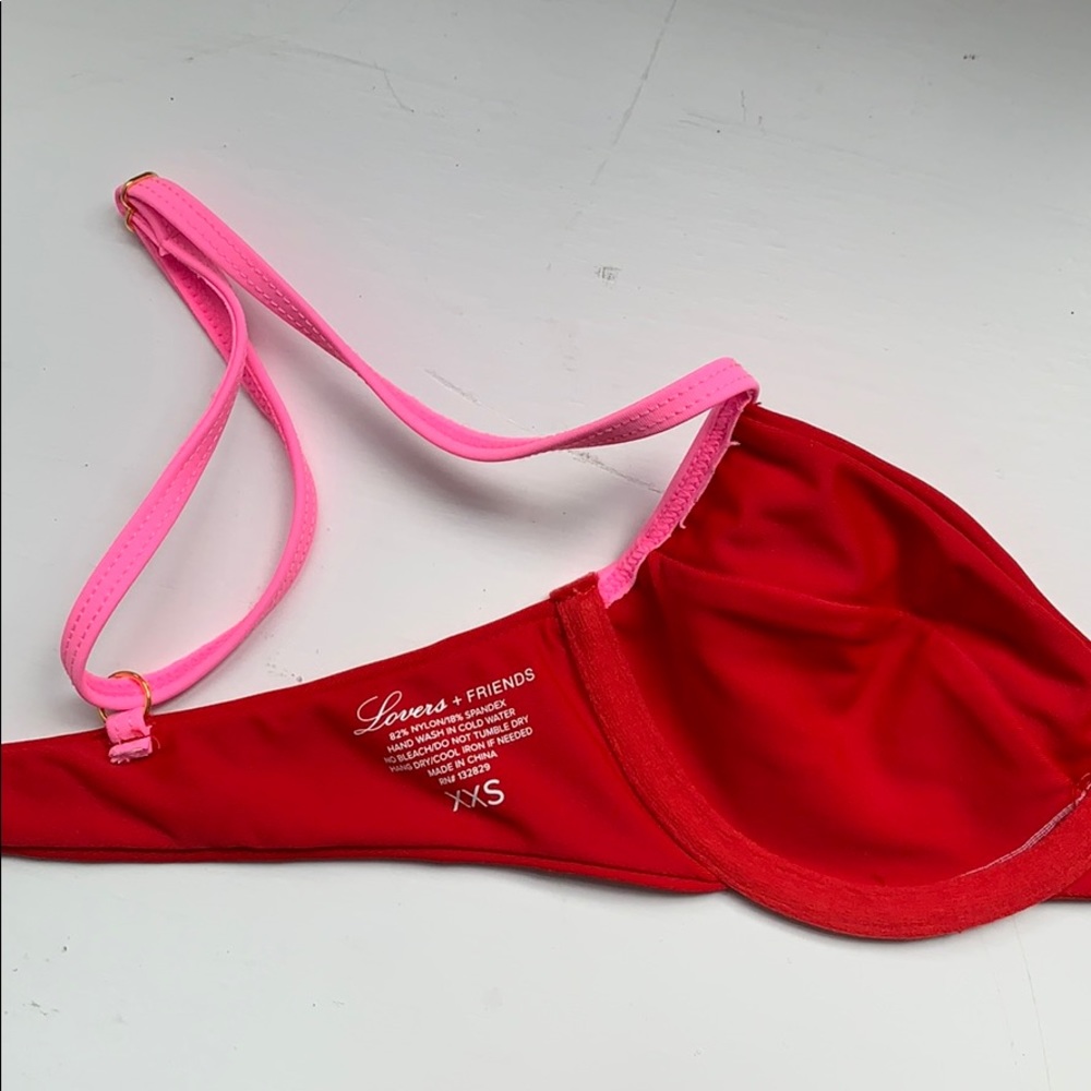 Lovers + Friends Laced candy red high waist bikini - Picture 6 of 6